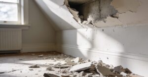 Spadł tynk z sufitu: jak naprawić strop i zatrzymać odpadający tynk?